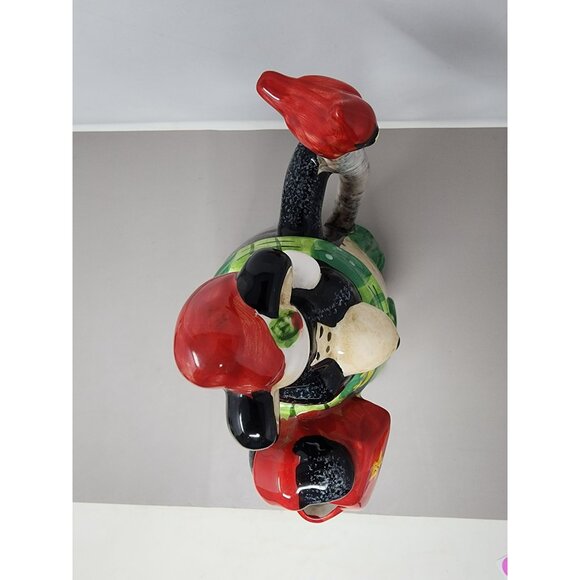 Vintage Christmas Santa Bear With‎ Cardinal and Red Lantern Decorative Pitcher - Picture 5 of 15